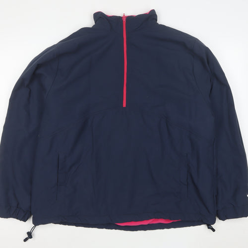One Up Golf Women's Blue L 1/2 Zip Lined Anorak Jacket