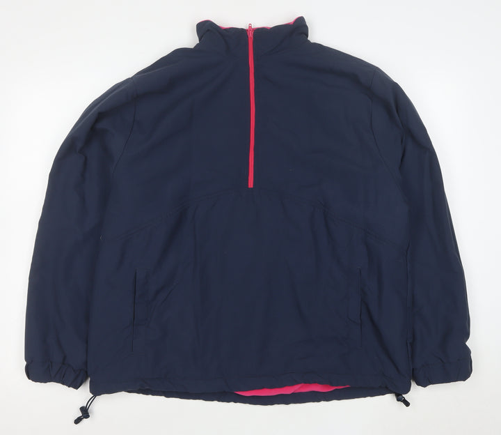 One Up Golf Women's Blue L 1/2 Zip Lined Anorak Jacket
