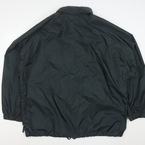 Rodeo Men's Black L Windbreaker Jacket 40in Full Zip Pockets