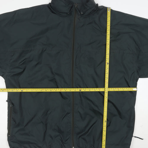 Rodeo Men's Black L Windbreaker Jacket 40in Full Zip Pockets
