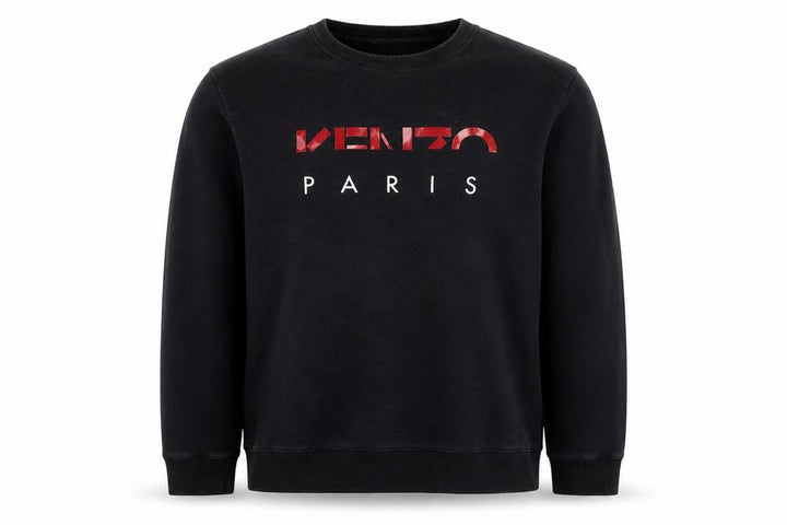 Kenzo Paris Mens Black Medium Crew Neck Logo Sweatshirt