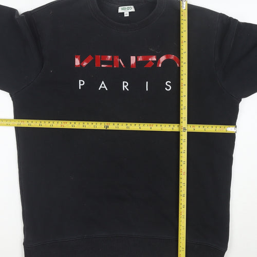 Kenzo Paris Mens Black Medium Crew Neck Logo Sweatshirt