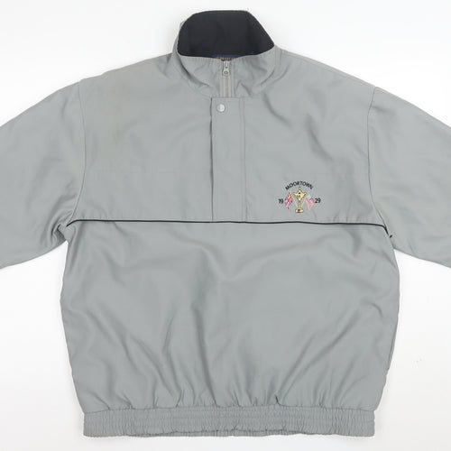 Murray Golf Men's Grey 1/4 Zip Short Sleeve Pullover Windbreaker Sweatshirt Size S
