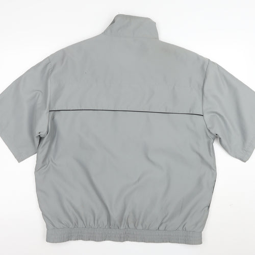 Murray Golf Men's Grey 1/4 Zip Short Sleeve Pullover Windbreaker Sweatshirt Size S