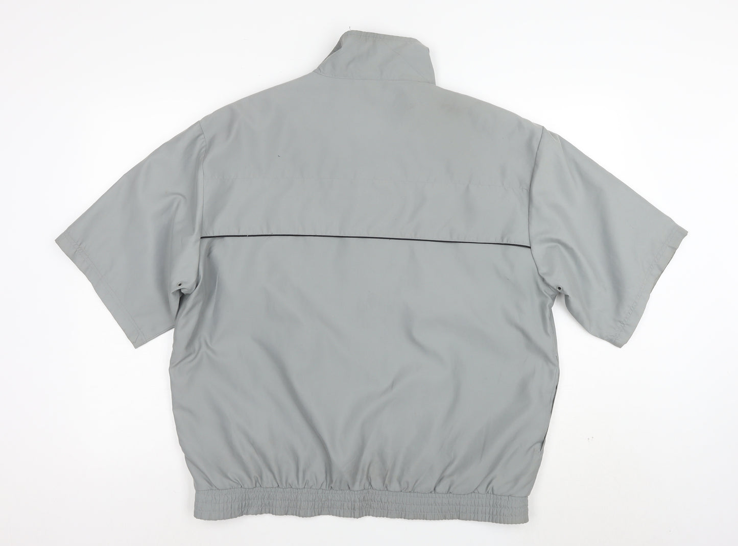 Murray Golf Men's Grey 1/4 Zip Short Sleeve Pullover Windbreaker Sweatshirt Size S
