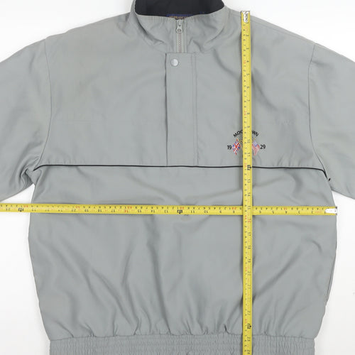 Murray Golf Men's Grey 1/4 Zip Short Sleeve Pullover Windbreaker Sweatshirt Size S
