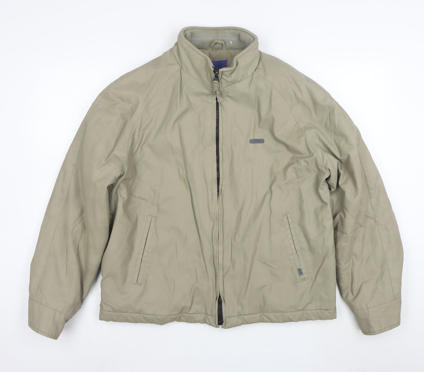 Furterrap Men's Beige Medium Full Zip Lined Jacket Windproof Casual