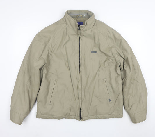 Furterrap Men's Beige Medium Full Zip Lined Jacket Windproof Casual