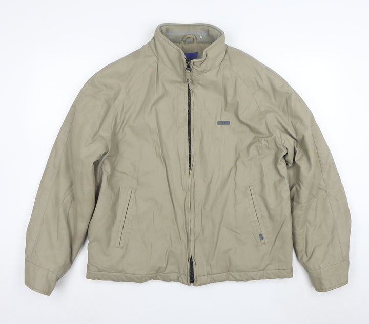 Furterrap Men's Beige Medium Full Zip Lined Jacket Windproof Casual
