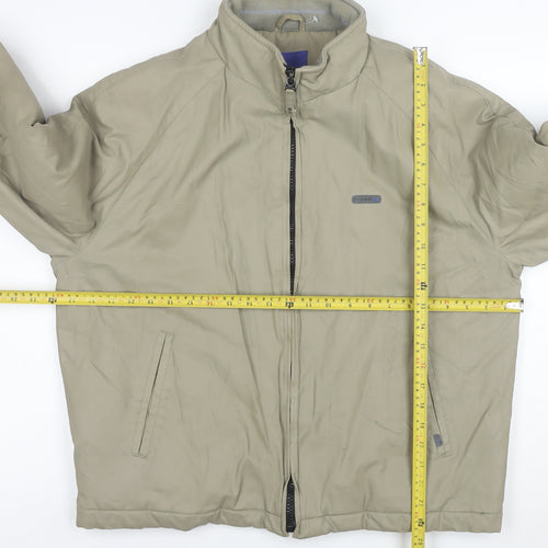 Furterrap Men's Beige Medium Full Zip Lined Jacket Windproof Casual