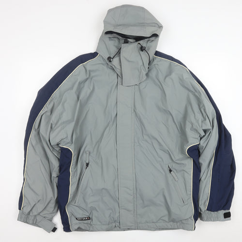Gotcha Snowgear Men's Grey Hooded Ski Jacket Size L Waterproof