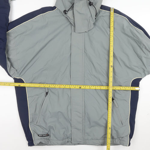 Gotcha Snowgear Men's Grey Hooded Ski Jacket Size L Waterproof