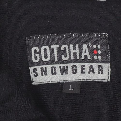 Gotcha Snowgear Men's Grey Hooded Ski Jacket Size L Waterproof