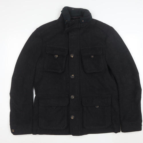 Ted Baker Men's Black Wool Jacket Size L Classic Field Style