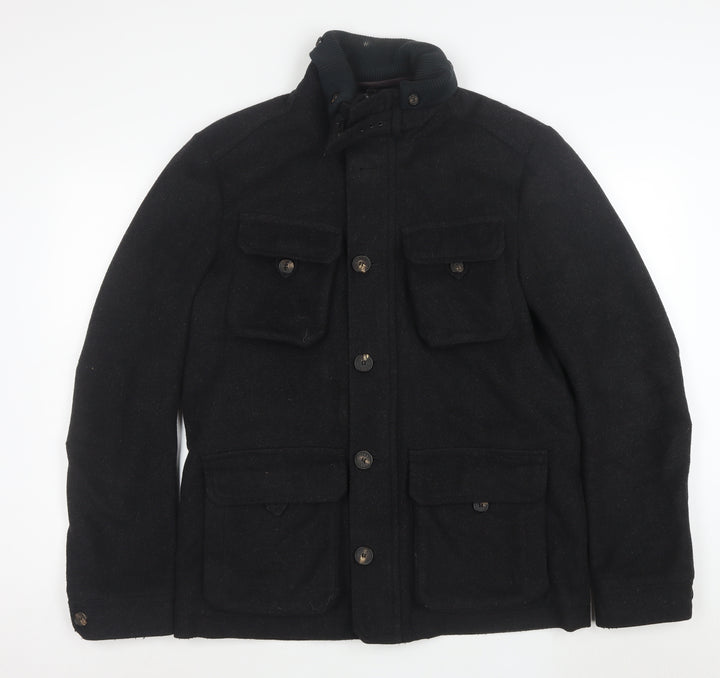 Ted Baker Men's Black Wool Jacket Size L Classic Field Style