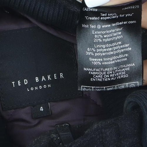 Ted Baker Men's Black Wool Jacket Size L Classic Field Style