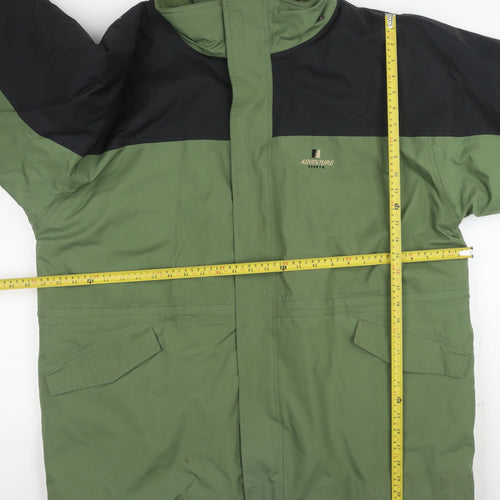 Adventure Sports Men's Green XL Parka Jacket Polyester Lined