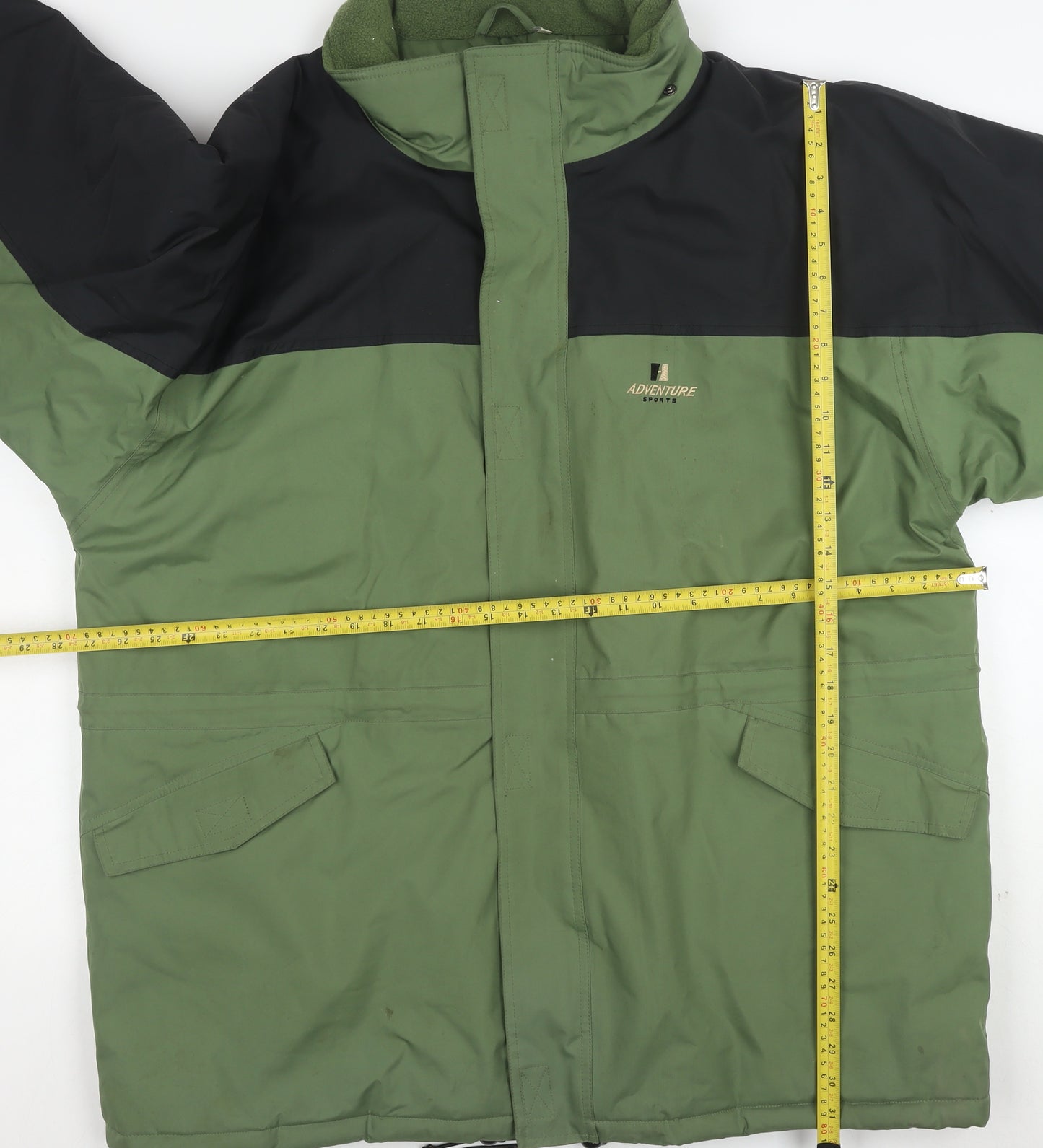 Adventure Sports Men's Green XL Parka Jacket Polyester Lined