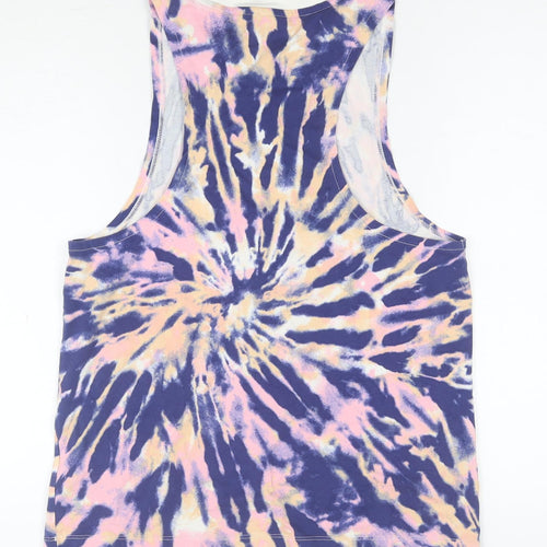 Adidas Womens Multicoloured Tie Dye Cotton Tank Top Size 12