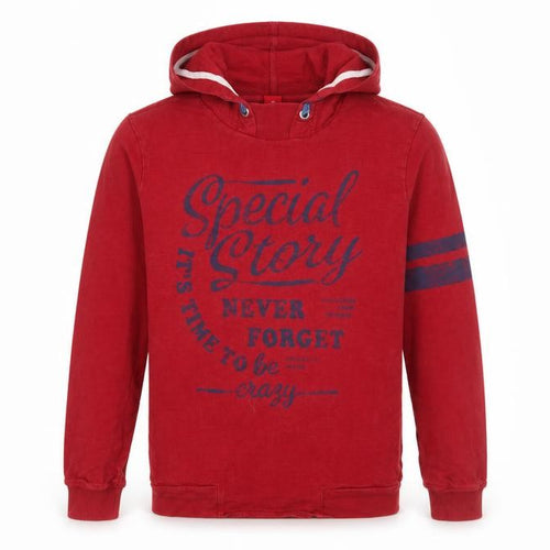 s.Oliver Boys Red Pullover Hoodie XL 176 Cotton Graphic Print Long Sleeve
