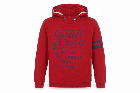 s.Oliver Boys Red Pullover Hoodie XL 176 Cotton Graphic Print Long Sleeve