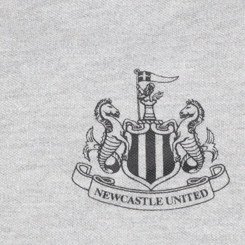 Newcastle United Grey Long Sleeve Polo Shirt Men's Small