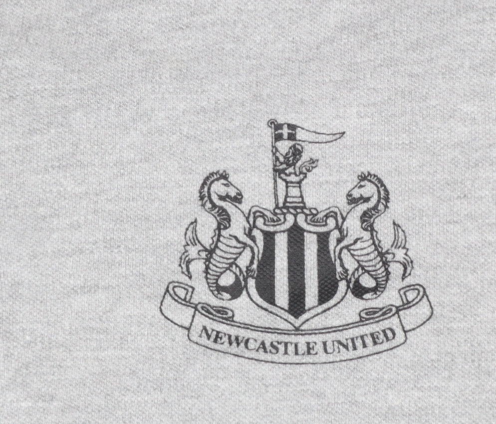 Newcastle United Grey Long Sleeve Polo Shirt Men's Small