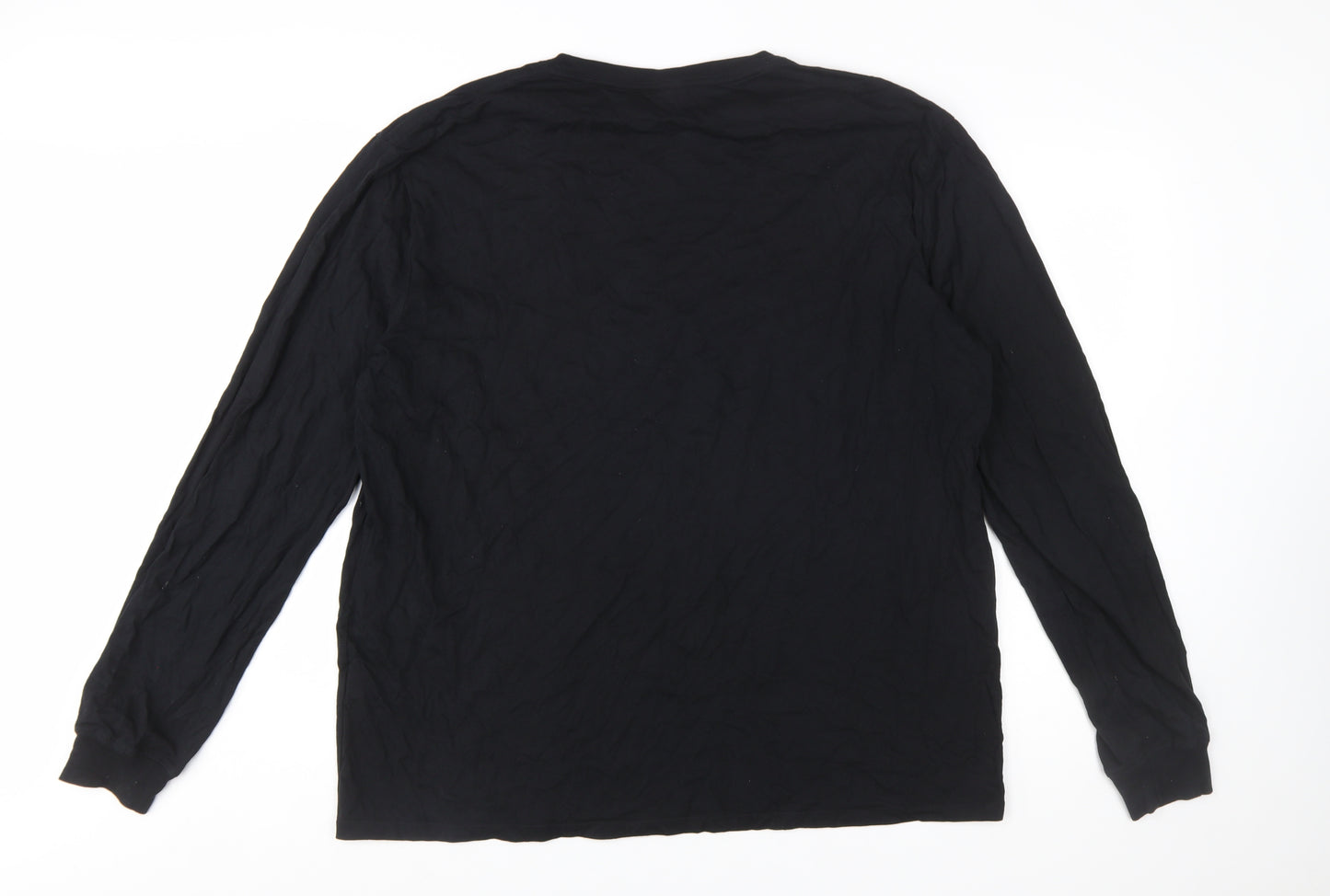 Hager Vor Men's Black 2XL Long Sleeve Graphic Cotton T-Shirt