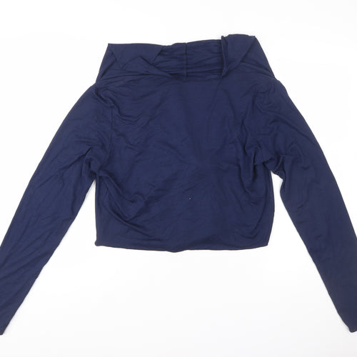 Marks and Spencer Womens Blue Wrap Tie Long Sleeve Blouse Size 16 Plus
