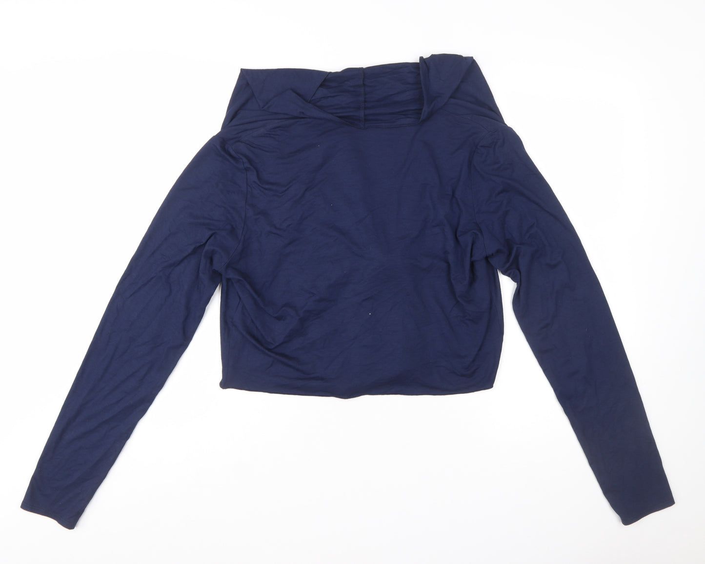 Marks and Spencer Womens Blue Wrap Tie Long Sleeve Blouse Size 16 Plus