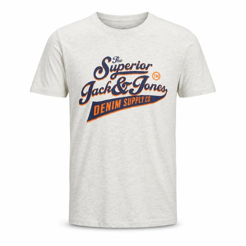 Jack & Jones Men's Grey Graphic Print T-Shirt Size S