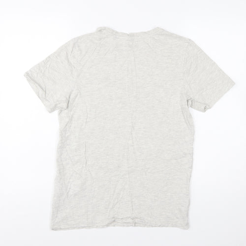 Jack & Jones Men's Grey Graphic Print T-Shirt Size S