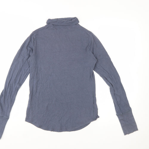 GAP Women's Blue Feather Turtleneck Long Sleeve Top Size S