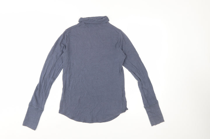 GAP Women's Blue Feather Turtleneck Long Sleeve Top Size S
