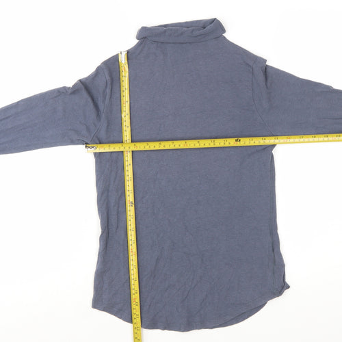 GAP Women's Blue Feather Turtleneck Long Sleeve Top Size S