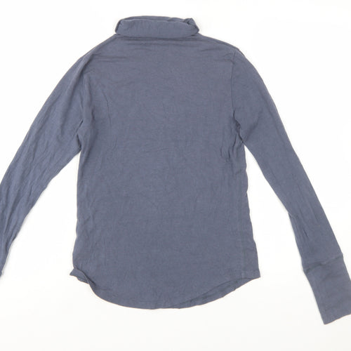 GAP Women's Blue Feather Turtleneck Long Sleeve Top Size S