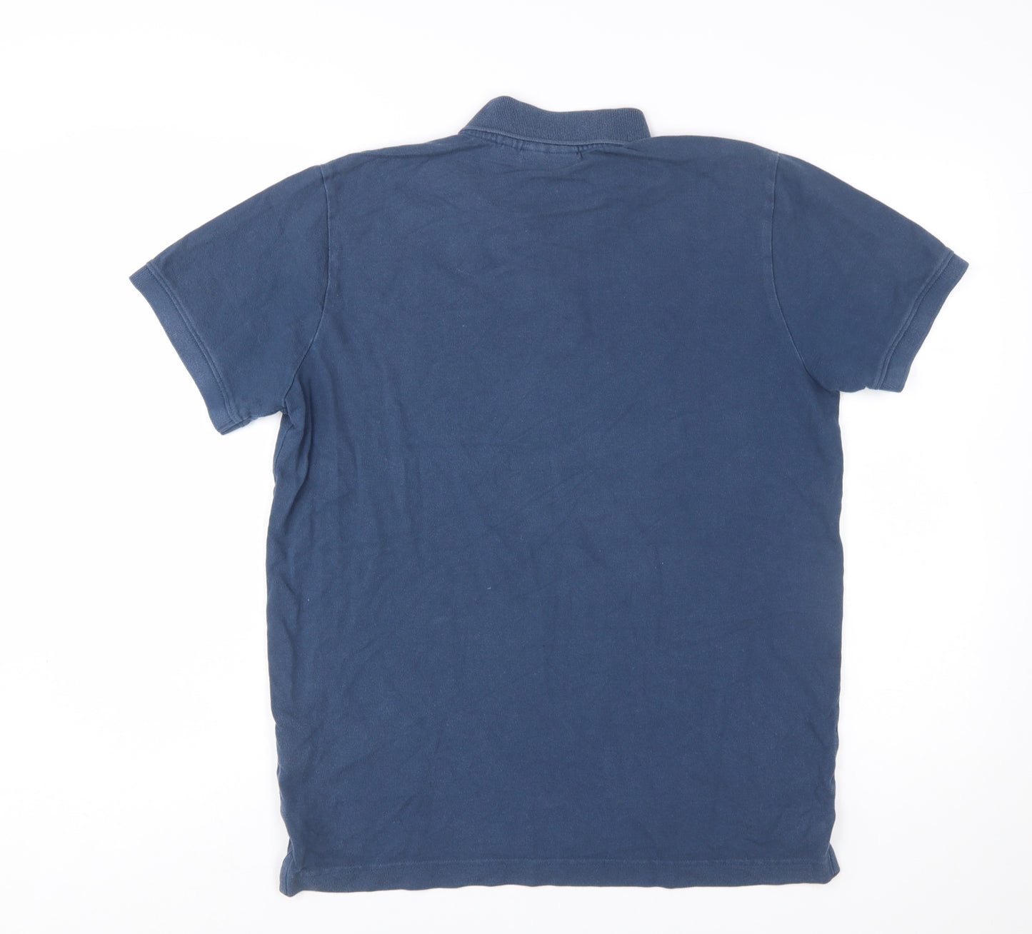 TOG24 Men's Blue Classic Cotton Short Sleeve Polo Shirt Size M