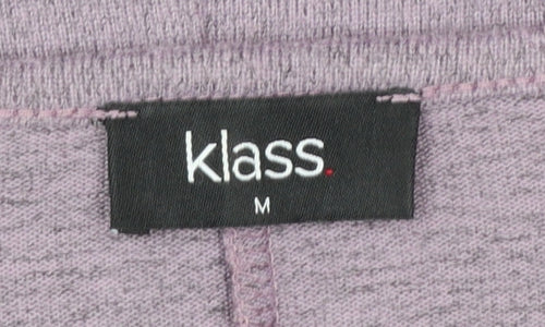 Klass Women’s Purple Rhinestone Star V-Neck Jumper M