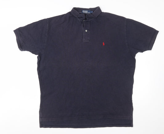 Ralph Lauren Men's Blue Cotton Polo Shirt Size Small
