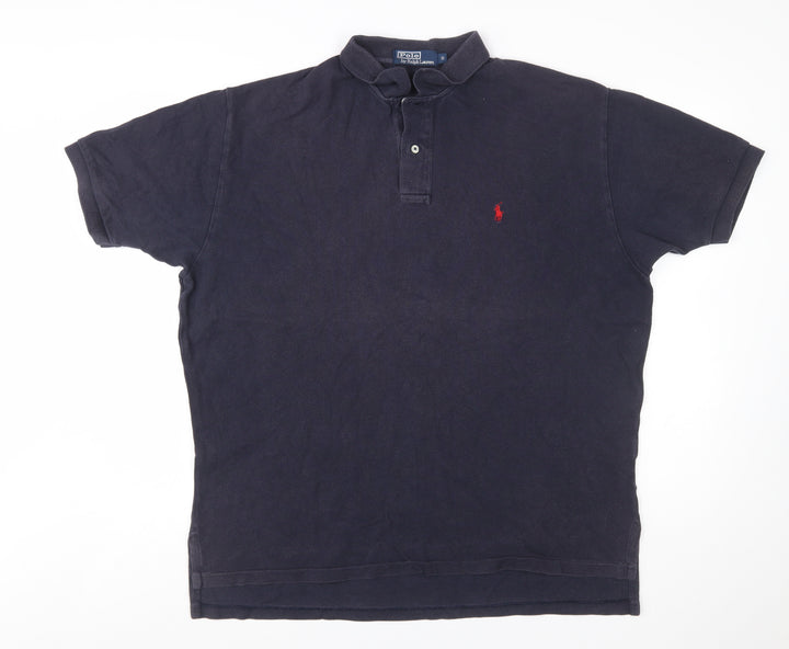 Ralph Lauren Men's Blue Cotton Polo Shirt Size Small