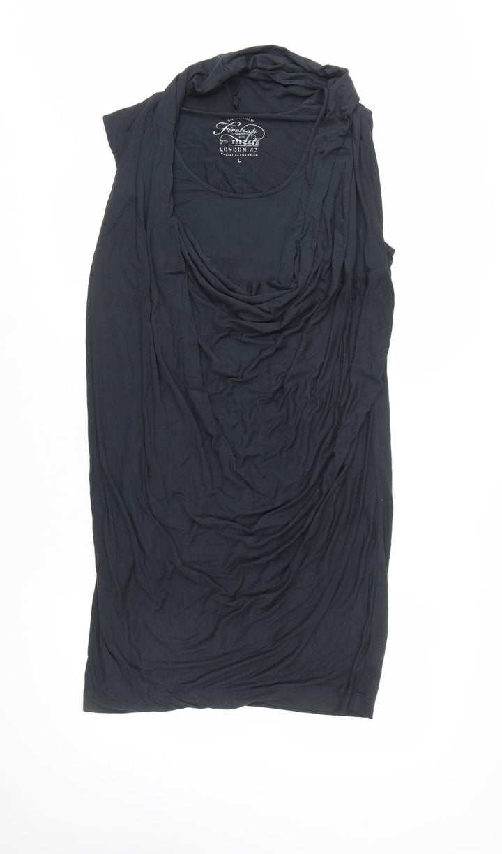 Firetrap Womens Black L Jersey Cowl Neck T-Shirt Dress