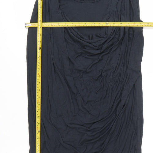 Firetrap Womens Black L Jersey Cowl Neck T-Shirt Dress