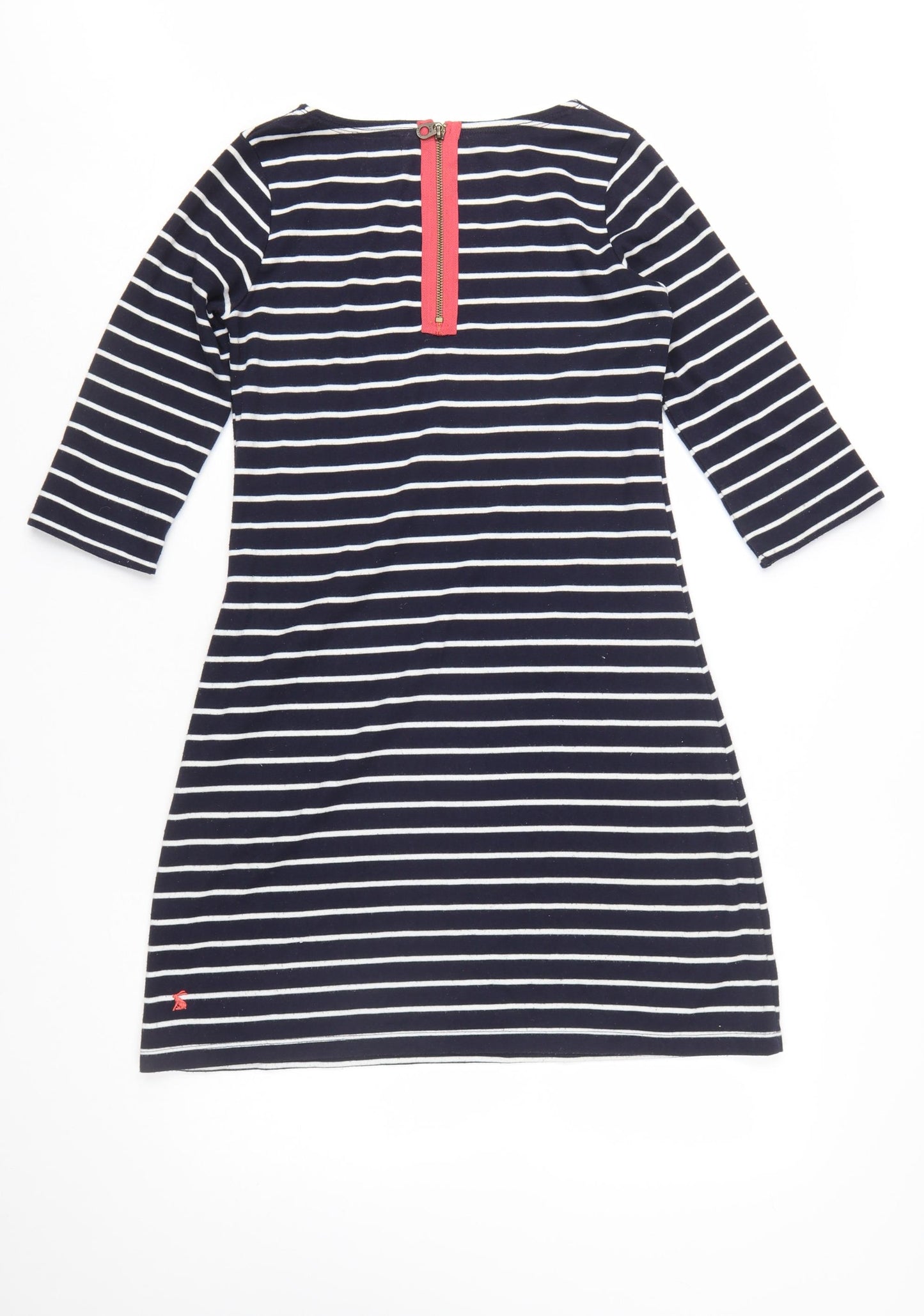 Joules Womens Blue Striped Shift Dress Size 10 3/4 Sleeve