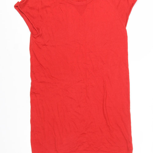 Uniqlo Women Red M Cotton Cashmere T-Shirt Dress