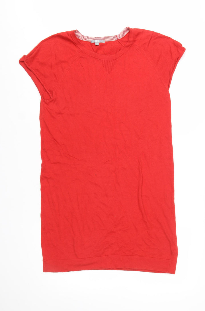 Uniqlo Women Red M Cotton Cashmere T-Shirt Dress