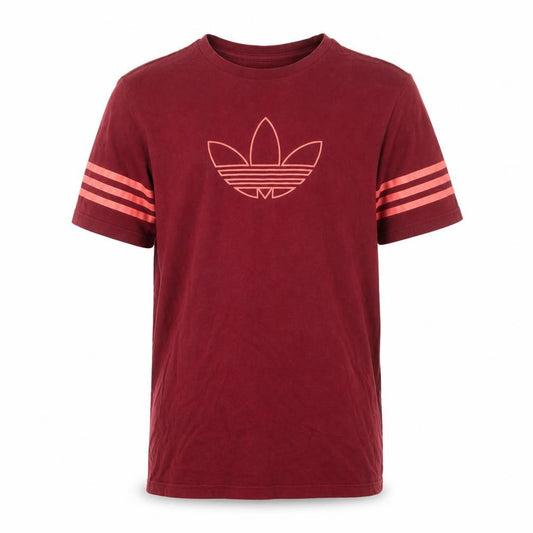 Adidas Boys Red Short Sleeve Crew Neck Cotton T-Shirt 14-15 Years