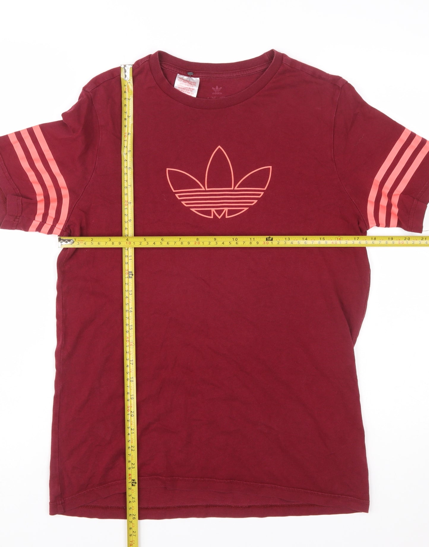 Adidas Boys Red Short Sleeve Crew Neck Cotton T-Shirt 14-15 Years