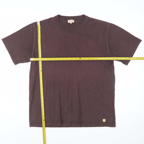 Armor Lux Men's Brown Cotton Crew Neck T-Shirt Size L