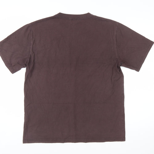 Armor Lux Men's Brown Cotton Crew Neck T-Shirt Size L