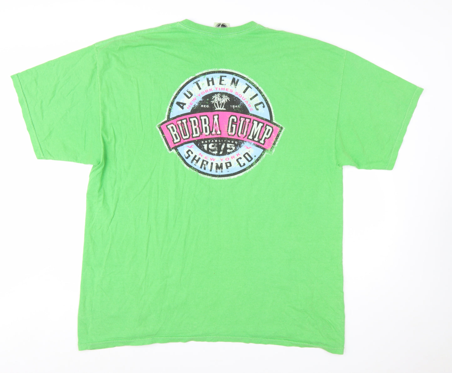 Bubba Gump Shrimp Co. Men's Green 2XL Graphic Cotton T-Shirt
